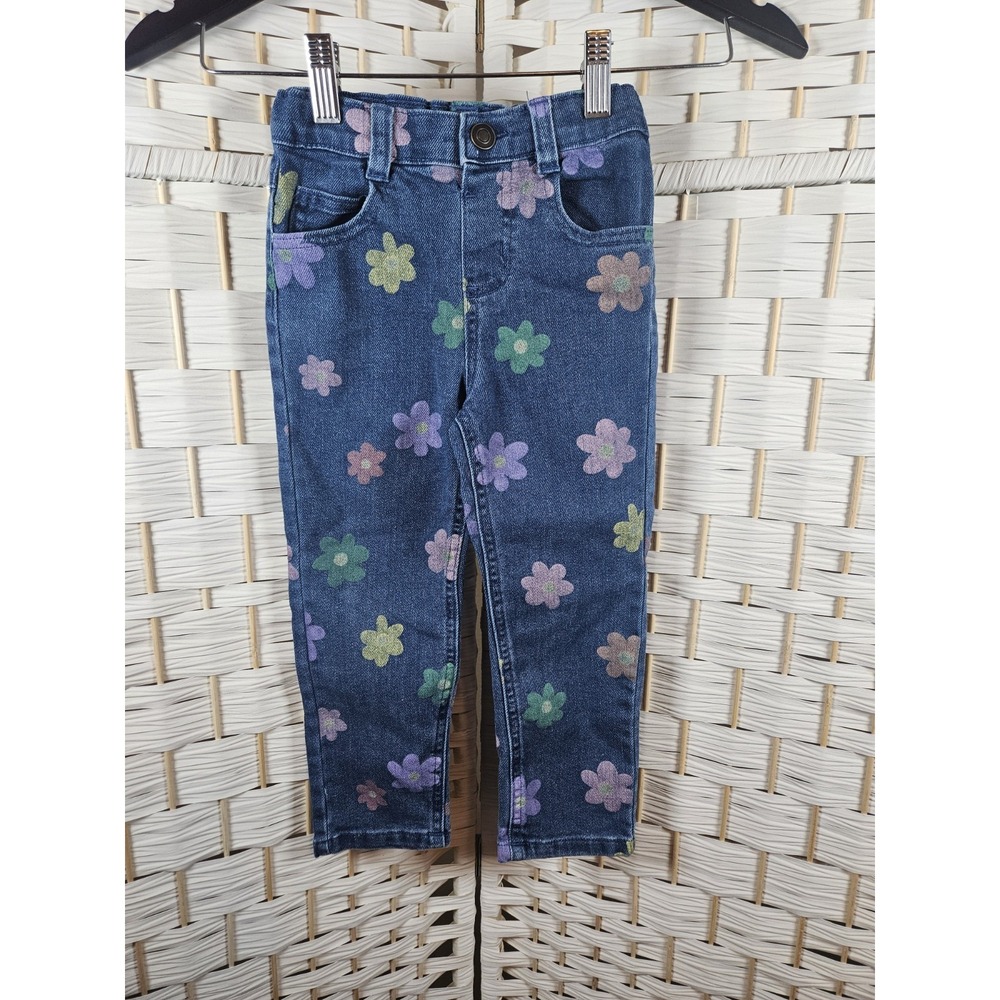 Garanimals Girls Floral Jeans Sz 4T Bloomcore Play School